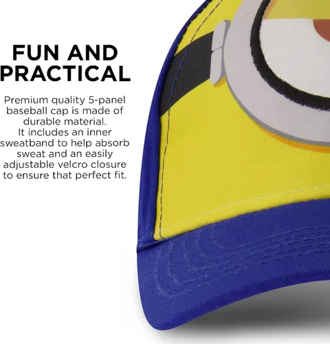 Miniatura 4 de Minions Gorra de béisbol para niños y gorra ajustable para niños de 4 a 7 años, Multi