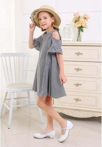 Miniatura 7 de Stelle Zapatos de vestir para niñas pequeñas, zapatos de tacón bajo para niña, zapatos planos Mary Jane para uniforme escolar, boda