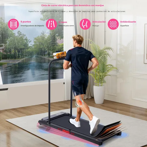 Miniatura 2 de Walking Pad with Incline and Handle Bar, 2026 Upgrade Electric Small Walking Pads Treadmills with Handles, Compact Treadmills for Home Small Spaces