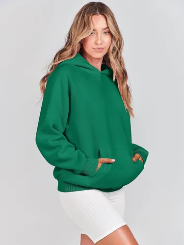 Miniatura 82 de ANRABESS - Sudaderas con capucha para mujer, sobre talla, de vellón de manga larga, modelo de 2024, para otoño