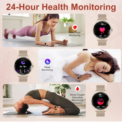 Miniatura 5 de Smart Watches for Women (Answer/Make Calls),1.27" AMOLED Smartwatch with Heart Rate/Sleep Monitor,120+ Sport Modes Fitness Tracker with Bluetooth