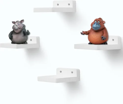 Miniatura 33 de Estante flotante pequeño, mini estante montado en la pared de 5 x 5 pulgadas, estante de madera rústica para dormitorio, sala de estar, baño, Gris