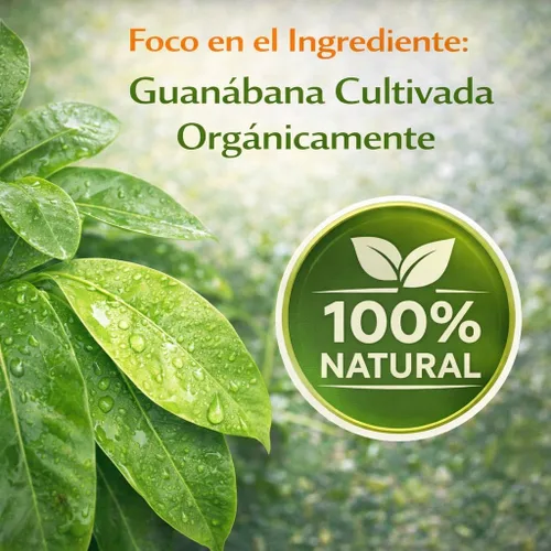Miniatura 5 de Guanabana (Guanábana) 90 cápsulas de 1100 mg por porción, potente mezcla de ingredientes 100% naturales de primera calidad, vegetal, cultivada
