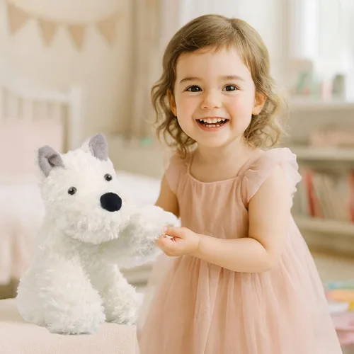 Miniatura 7 de Adorable juguete de peluche para perro West Highland White Terrier - Juguete de peluche suave de 8.6 pulgadas, el mejor amigo de los niños