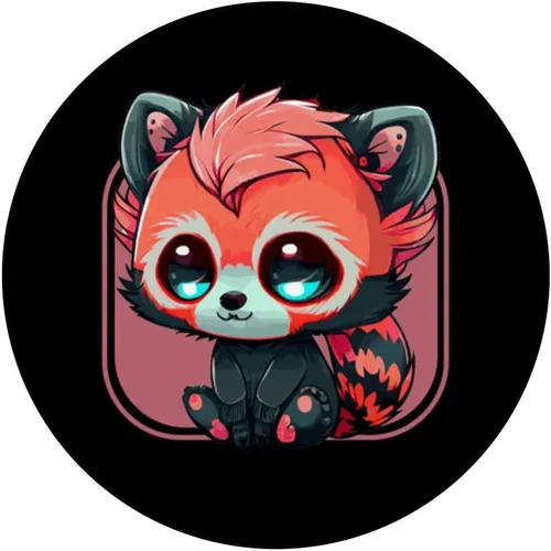 Miniatura 3 de Lindo pastel gótico panda rojo kawaii anime gótico animales PopSockets intercambiables PopGrip