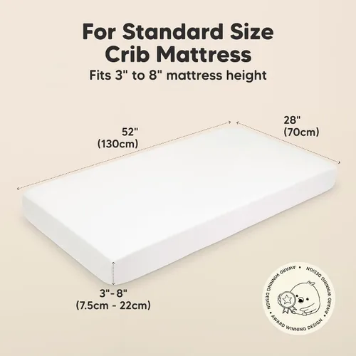 Miniatura 2 de KeaBabies Paquete de 2 sábanas orgánicas para cuna para niños y niñas, sábana bajera ajustable de 52 x 28 pulgadas, funda de algodón de jersey Nube