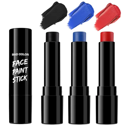 Miniatura 32 de BADCOLOR Barra de pintura naranja para la cara y el cuerpo, crema mezclable para ojos negros de cuerpo completo, maquillaje para Halloween, SFX