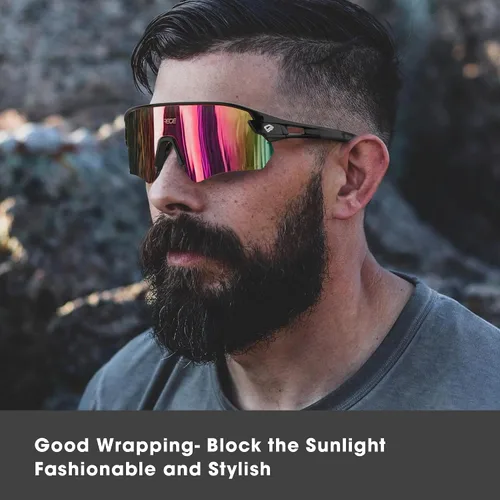 Miniatura 7 de TOREGE Z87 - Gafas de sol para hombres y mujeres, ciclismo, pesca, correr, conducir, béisbol, antiniebla, gafas de sol deportivas, protección UV