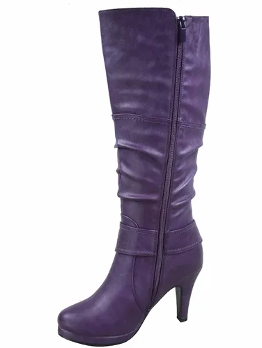 Miniatura 2 de FZ-Win-45 Botas altas de tacón alto con plataforma y cremallera para mujer