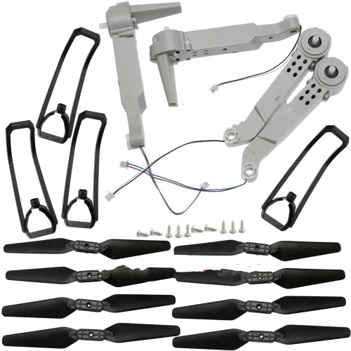 Miniatura 16 de FOLD Drone E525 LS-E525 E88 Teng1 Compatible Spare Parts Set Compatible With RC Quadcopter Including Arms Motor Propeller Landing Gear And Guards
