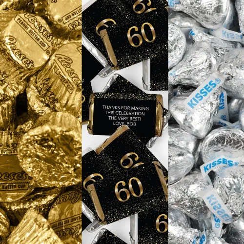 Miniatura 10 de Kit de 200 caramelos personalizados para cumpleaños número 50, regalos de fiesta de chocolate para invitados, suministros de bufé de dulces