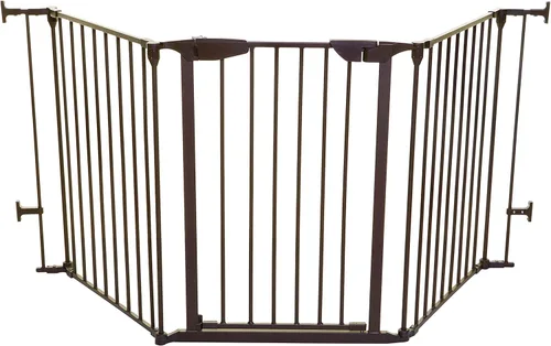 Miniatura 10 de Dreambaby Discovery 3 - Puerta de bebé extra ancha para escaleras y puertas, 76.5 pulgadas de ancho, puerta de paso de 3 paneles de metal, aberturas