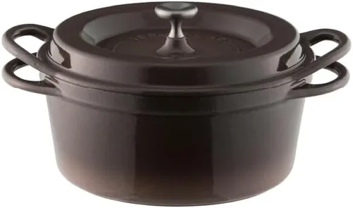 Miniatura 20 de Olla para Horno Holandés Vermicular Olla de Hierro Fundido Esmaltada No Tóxica 18 cm (1.8 Qt) Apto para Horno Compatible con Inducción