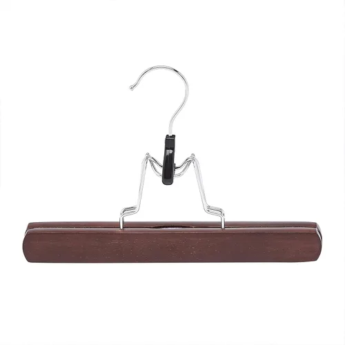 Miniatura 9 de Amazon Basics Perchas de madera para pantalones, organizador de armario, cereza, paquete de 10