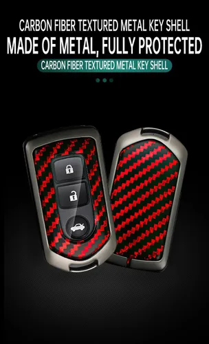 Miniatura 3 de ontto Soporte para llave de automóvil compatible con Toyota Camry Corolla Vios Reiz Highlander Crown Prado Yaris Key Fob Smart Remote Car Key Cover