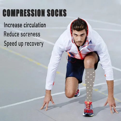 Miniatura 3 de CTHH 57 pares de calcetines de compresión para la circulación de mujeres y hombres, el mejor apoyo para correr, atletismo, enfermería, viajes