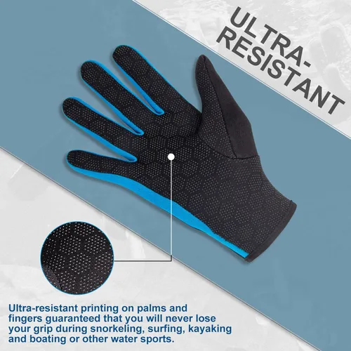 Miniatura 2 de XUKER Guante de neopreno, guantes de traje húmedo de 1.5mm y 2mm para buceo, esnórquel, remo, surf, kayak, canoa, pesca con lanza, esquí y otros
