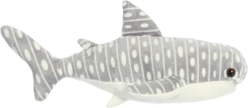 Miniatura 2 de Aurora® Adorable Flopsie™ - Animal de peluche de tiburón ballena, facilidad juguetona, compañeros atemporales, color gris, 12 pulgadas