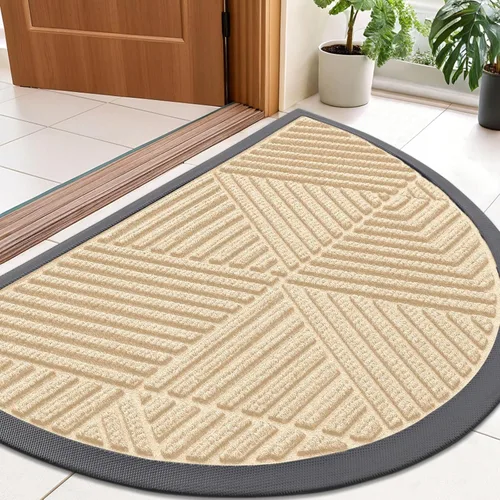 Miniatura 43 de Smiry - Felpudo para puerta principal y entrada interior y exterior, resistente, de caucho natural, atrapa la suciedad y la humedad delgado, diseño