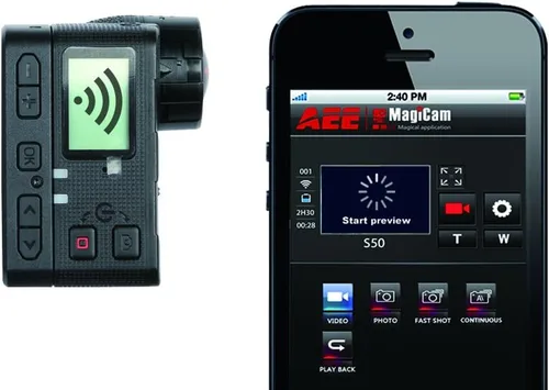 Miniatura 4 de AEE Tecnología Action Cam S71 4K 1080P 16MP Cuerpo delgado Wi-Fi Cámara de acción inalámbrica impermeable con LCD de 2.0 pulgadas (negro)