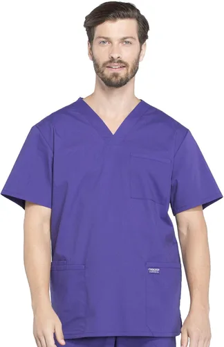 Miniatura 7 de Cherokee WW Professionals WW695 - Camisa de uniforme sanitario para hombre, con cuello en V