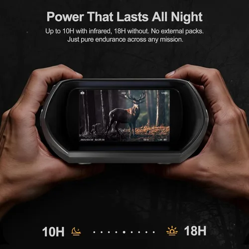 Miniatura 6 de VisioGear Night Thunder X3 - Gafas de visión nocturna - Prismáticos de visión nocturna de 4K con modo de color AI para adultos con foto de 40MP