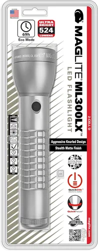 Miniatura 8 de Linterna MagLite de luz LED, de color negro mate y que necesita 2 baterías D (ML300LX)