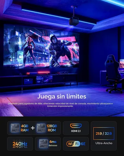 Miniatura 2 de Valerion VisionMaster Pro2 Proyector láser triple 4K, contraste 15000:1, zoom óptico 0.9-1.5x, 2X potencia multitarea, IMAX, HDR10+, GTV, juego sin
