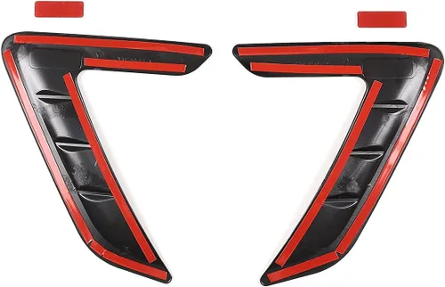 Miniatura 2 de ABS Car M Emblem Shark Gills Side Fender Air Flow Vent Decoración Cubierta para BMW Serie 3 G20 2020-2021 (negro)