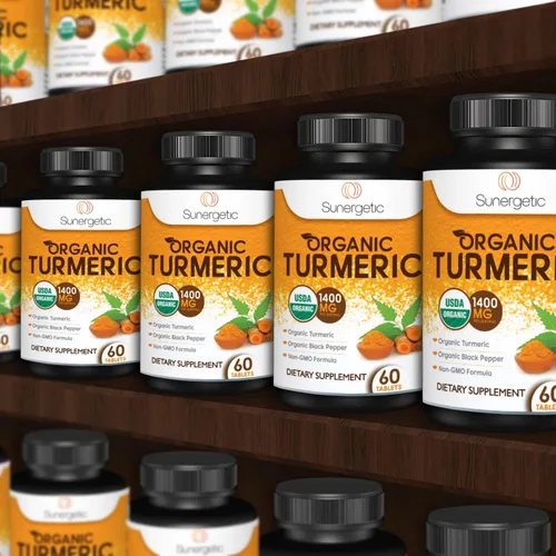 Miniatura 7 de Suplemento de cúrcuma orgánico certificado por USDA, incluye cúrcuma orgánica y pimienta negra orgánica, 1,400 mg de cúrcuma por porción, 60