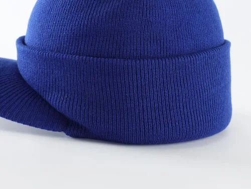 Miniatura 50 de Home Prefer - Gorro de invierno para hombre con visera, cálida y doble punto.