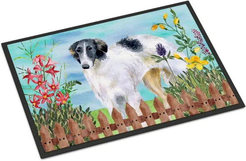 Miniatura 92 de Caroline's Treasures CK1311MAT Cavalier Spaniel Poinsettas - Felpudo de 18 x 27 pulgadas, tapete para puerta delantera, interior y exterior