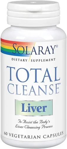 SOLARAY Total Cleanse Liver | Cardo mariano, diente de león y más para un apoyo de limpieza saludable | 60 unidades (paquete de 1)