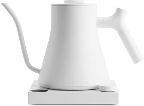 Fellow Stagg EKG Pro - Hervidor eléctrico de cuello de cisne, para verter café y té, calentamiento rápido, control preciso de temperatura, Blanco