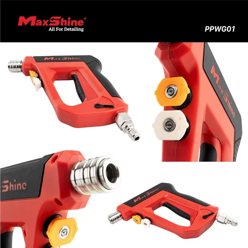 Miniatura 2 de Maxshine Pistola de lavado a presión corta Pro – Pistola de lavado eléctrico de 5000 PSI con bloqueo automático de conexión rápida de 1/4 pulgadas