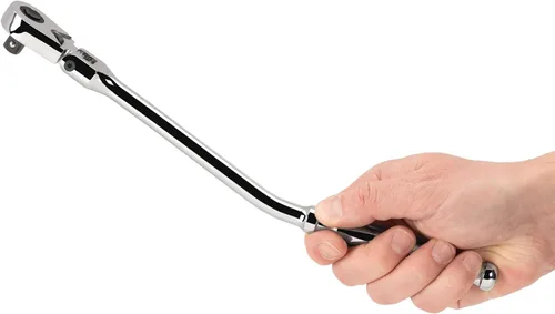 Miniatura 6 de TEKTON Trinquete de liberación rápida de 3/8 pulgadas x 12 pulgadas con cabeza flexible y mango curvo largo SRH33112