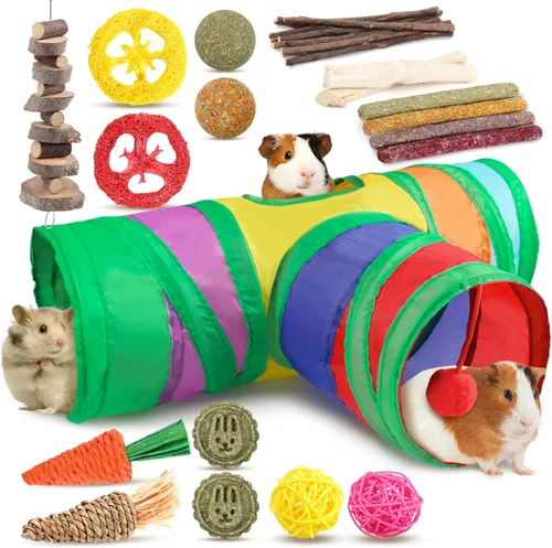 Miniatura 9 de Sofier Timothy Heno Treats - Juguetes para conejo, conejillo de indias, masticables naturales para dientes hechos a mano para conejos, masticables