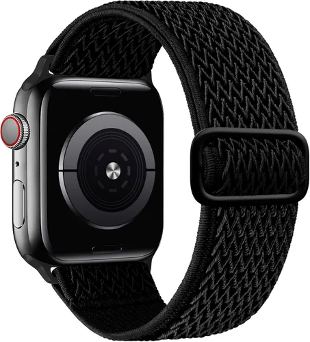 Miniatura 12 de Stretchy Braided Solo Loop Compatible for Apple Watch Band 38mm 40mm 41mm 42mm 44mm 45mm 46mm 49mm Adjustable Elastic Nylon for iWatch Series 11 10