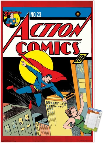 Miniatura 10 de Trends International DC Comics - Póster de pared de Superman - Action Comics 23, 22.375 x 34 pulgadas, versión premium sin marco