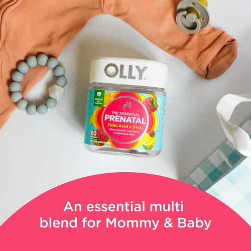 Miniatura 3 de OLLY The Essential - Gomitas multivitamínicas prenatales, suministro para 30 días (gomitas), dulce, ácido fólico y gomitas de belleza innegable