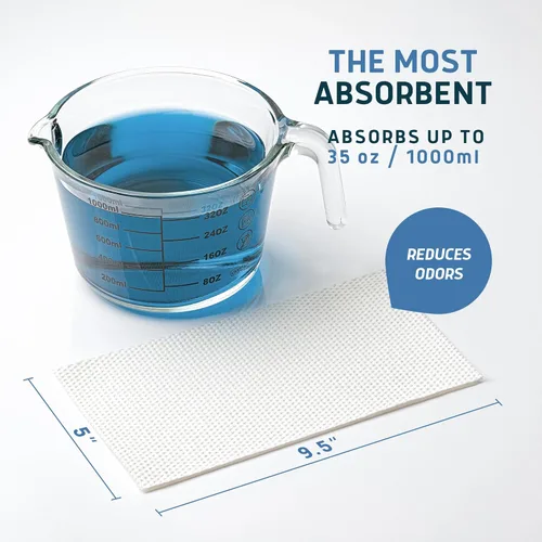 Miniatura 2 de Lunderg Almohadillas de comodidad superabsorbentes, paquete de 100 unidades de grado médico, para forros desechables de mesita de noche, sillas