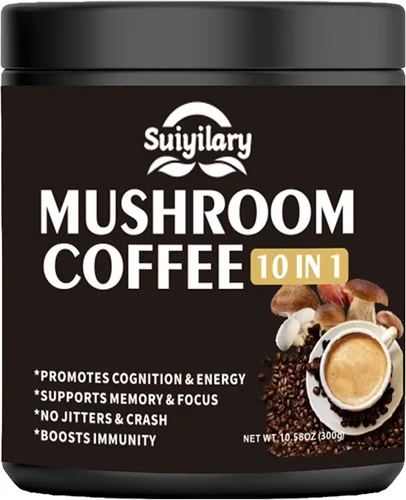 Miniatura 11 de Suiyilary Matcha de hongos, té matcha ceremonial en polvo con 7 hongos superalimentos, sin gluten, sabor genial matcha caliente o frío último, 5.29