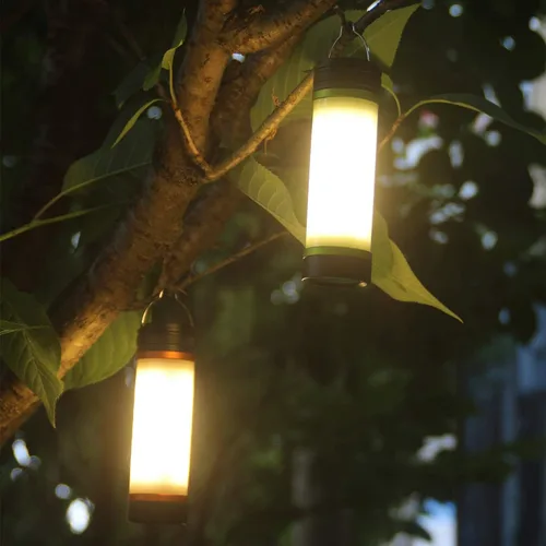 Miniatura 6 de NPET Linterna LED para campamento recargable, IPX7, impermeable, con 5 modos de rayo, accesorios de campamento portátiles, faros delanteros