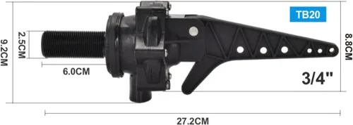 Miniatura 7 de Válvula Tankbuddy de 3/4 pulgadas, válvula de flotador de descarga de agua grande de alto caudal, doble nivel de agua y nivel de agua ajustable