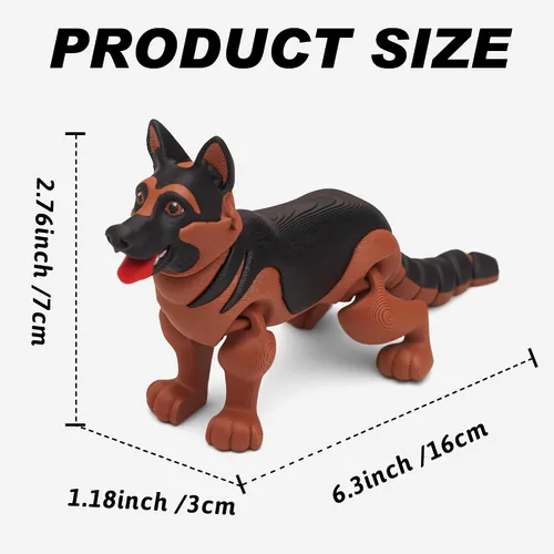 Miniatura 57 de Yipintang Criaturas Impresas en 3D Animales Flexibles - Juego de Animales Fidget de 7 Pulgadas para Decoración de Estantes (Pareja de León Adulto)