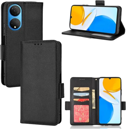 Funda de cuero para Honor X7, funda de cuero con 3 ranuras para tarjeteros de crédito, función atril, funda magnética de piel sintética para Honor X7