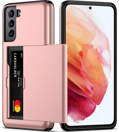 Miniatura 17 de Nvollnoe Funda para Samsung S20 FE con tarjetero de doble capa de protección resistente para Galaxy S20 FE, ranura para tarjeta oculta Funda delgada