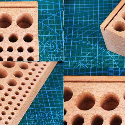 Miniatura 5 de 68 estilos de cuero para herramientas de madera, perforadora de cuero profesional, organizador de herramientas de cuero, caja de almacenamiento