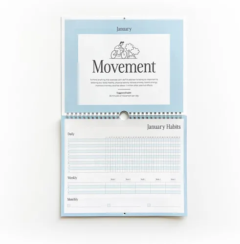 Miniatura 6 de Free Period Press Calendario de seguimiento de hábitos y planificador de listas de tareas, rastreador de hábitos encuadernado en espiral