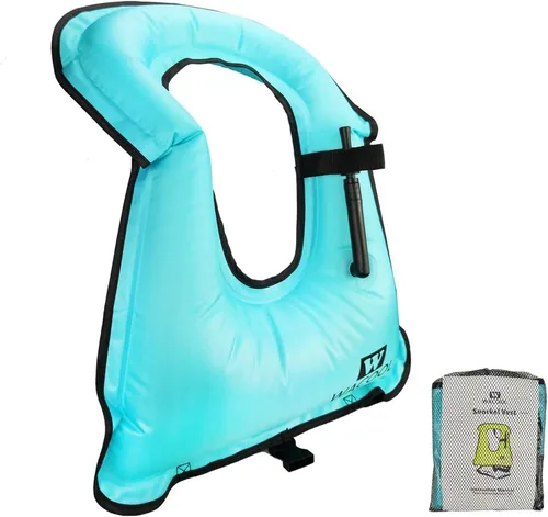 Miniatura 7 de WACOOL Chaleco inflable para buceo, natación, buceo, gran flotabilidad de hasta 220 libras, para adultos, jóvenes y niños